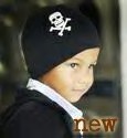 Boys Black Skull Hat